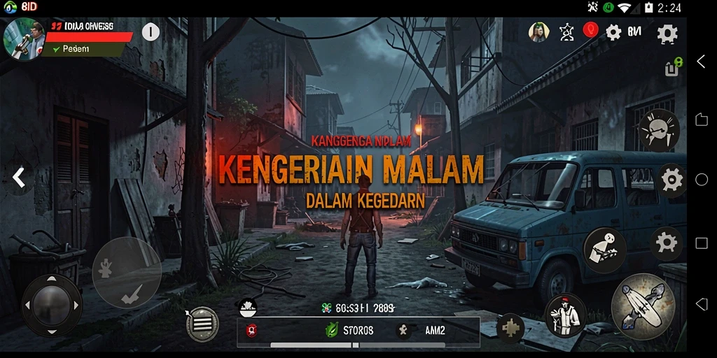Tampilan gameplay kengerian yang menakutkan dalam 8ID, penuh dengan makhluk menyeramkan.