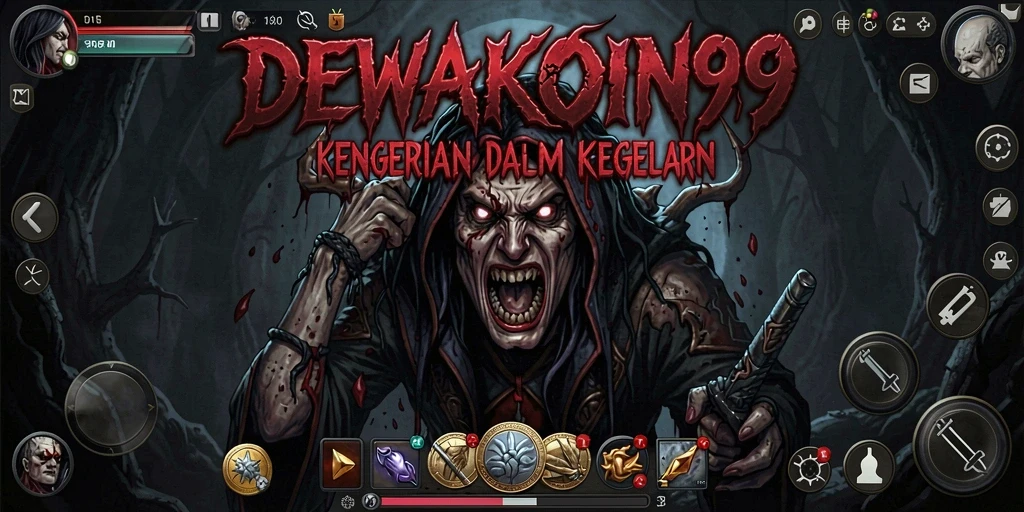 Screenshot gameplay DEWAKOIN99 yang menegangkan dan menyeramkan.