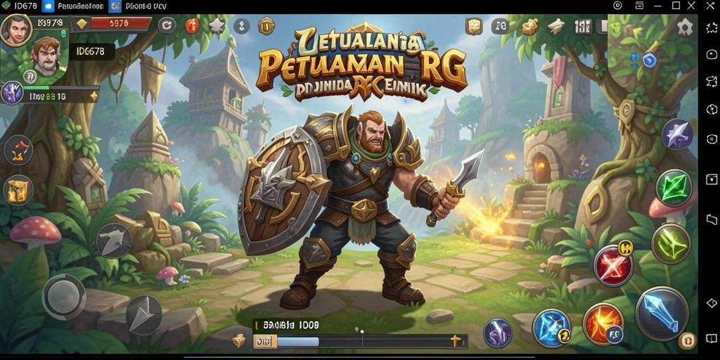 Tampilan gameplay menakjubkan dari ID678 yang membawa pemain ke dunia RPG.