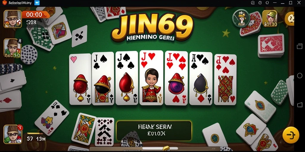 Screenshot gameplay JIN69 menampilkan suasana permainan Domino yang seru.