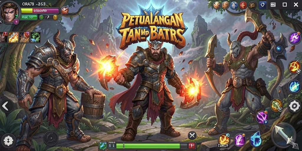 Screenshot gameplay yang menunjukkan aksi pertarungan seru di ORA78.