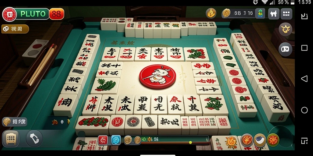 Screenshot PLUTO88 menampilkan gameplay Mahjong yang menantang dan seru.