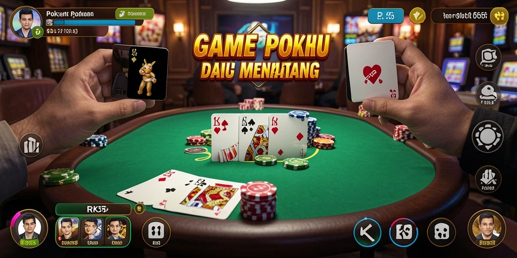 Tampilan utama RK55 dengan gameplay Poker yang seru dan interaktif.