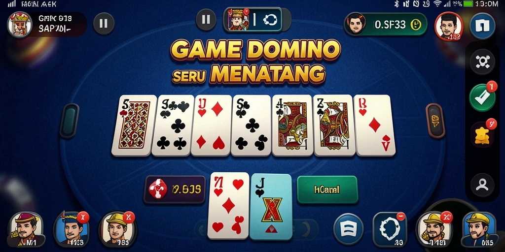 Screenshot utama gameplay SIP33 menampilkan aksi domino yang menarik.