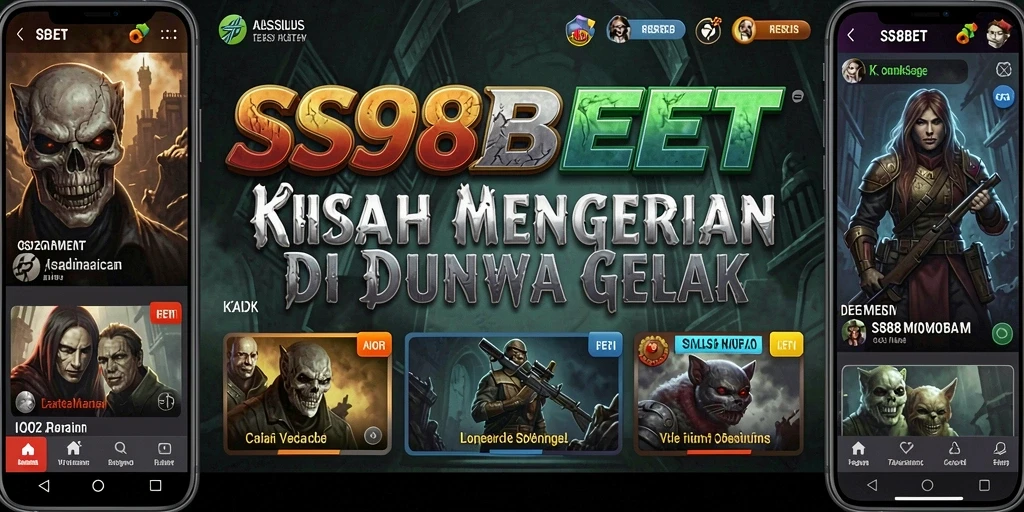 Tangkapan layar gameplay SS88BET menampilkan suasana menegangkan dan makhluk menyeramkan.